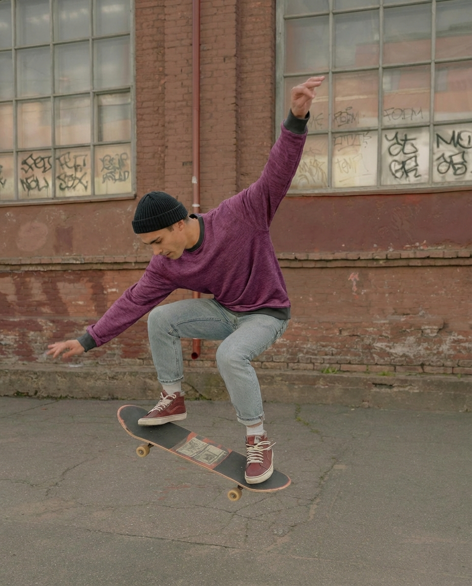 MAROON EDGE SHAMARY SWEATSHIRT - Tee Spoilers
