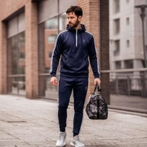 navy velocity tracksuit