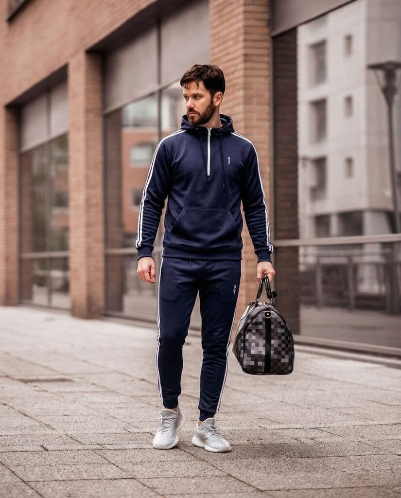 Home navy velocity tracksuit